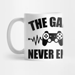 game never ends heartbeat controller gamer quote gaming Mug